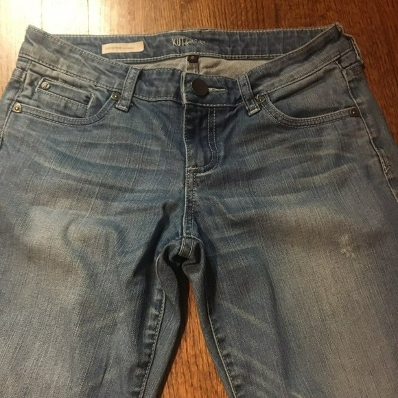 Kut From The Kloth Catherine Boyfriend Jeans Size 2 Low Rise Distressed - Picture 1 of 12